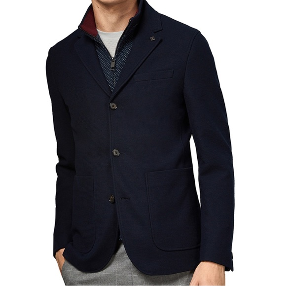 Ted Baker Layered Jacket Knit Zipper Size 7 - Picture 1 of 8